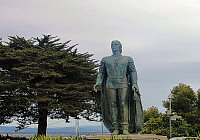 Columbus statue at Coit Tower in San Fancisco